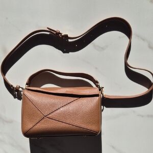 Quince Italian Leather Patchwork Crossbody Bag